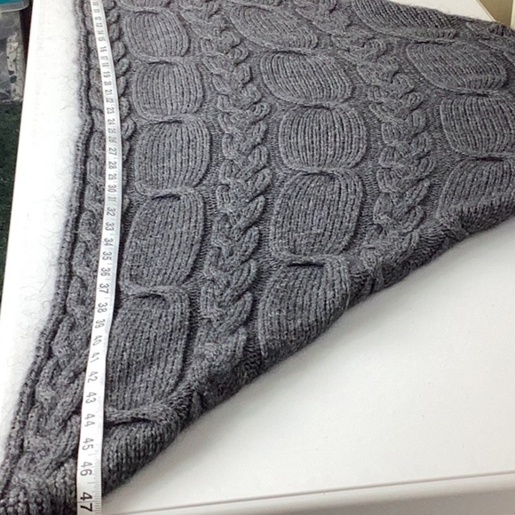 Jigsaw Roll Neck Cable Knit Poncho - Picture 6 of 10